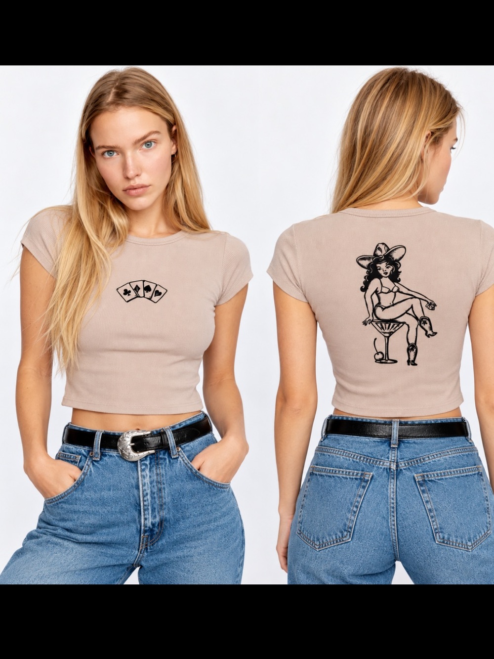 Reformation ribbed baby tee